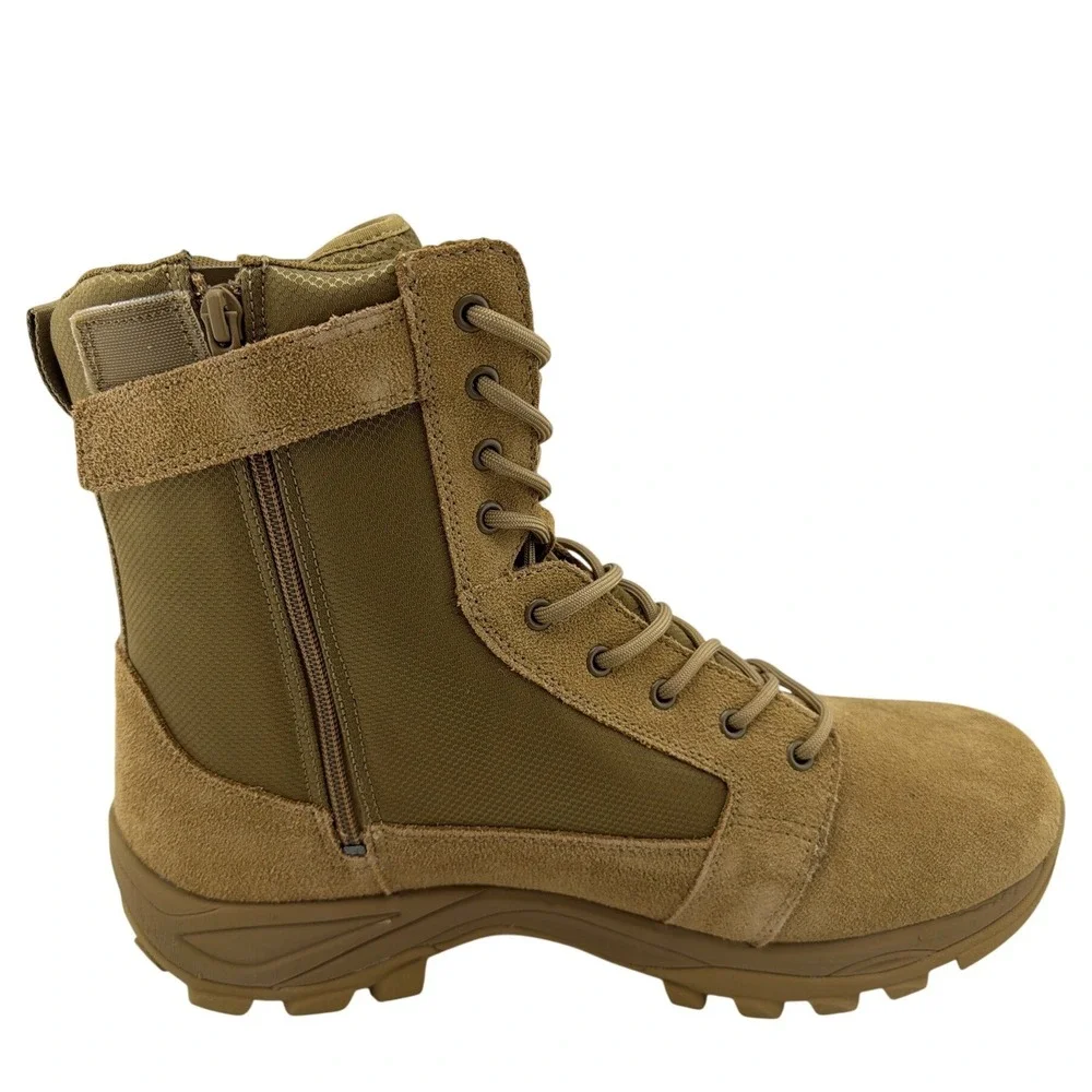 Bates‎ Tactical Boots Mens 14 Brown NIB Side Zip Suede E06511 Military Outdoor